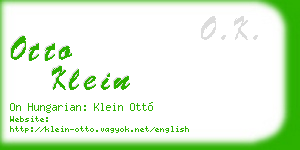 otto klein business card